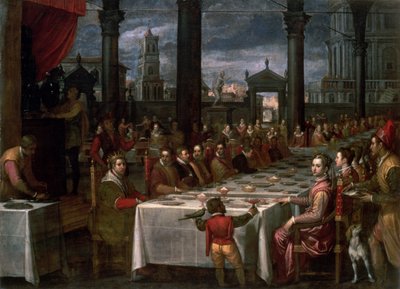 Wedding banquet of Grand Duke Ferdinand I of Tuscany (1549-1600), 1590 by Domenico Cresti